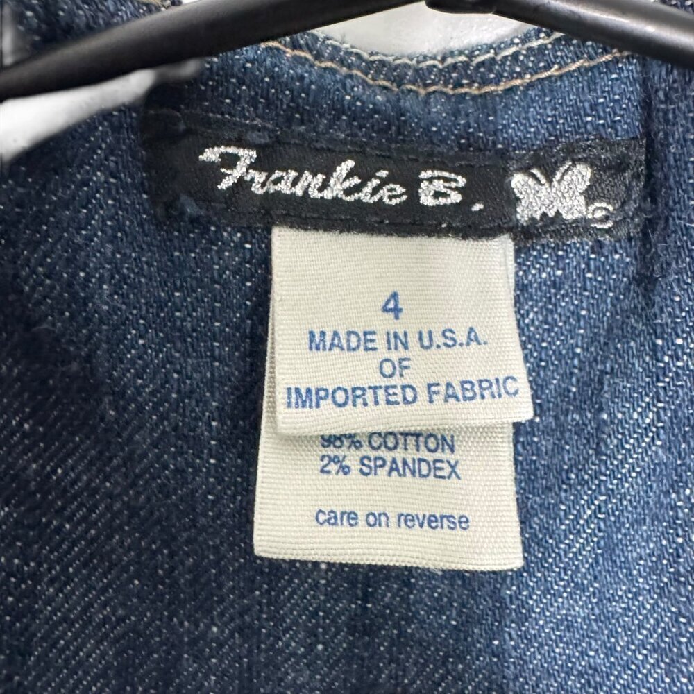 Frankie B. Jeans Denim Jacket and skirt suit size 4 zip front jacket mini skirt - Picture 8 of 12
